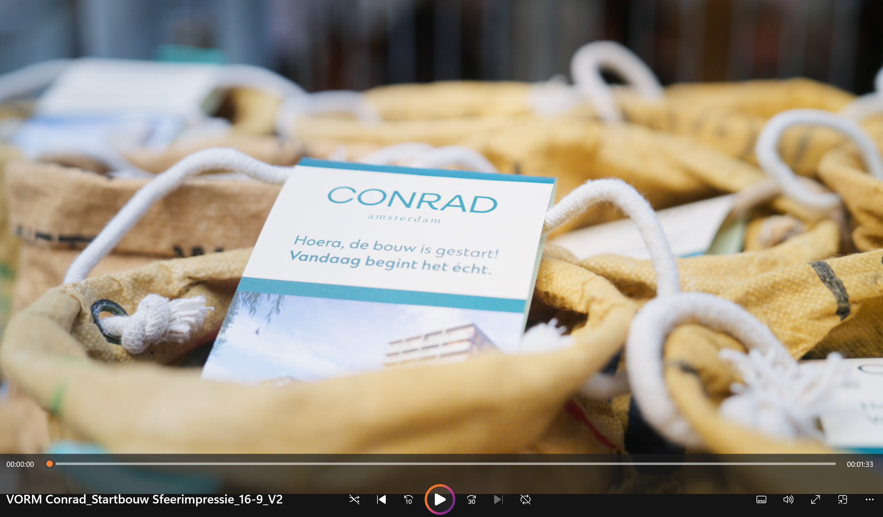 Aftermovie start bouw Conrad Amsterdam